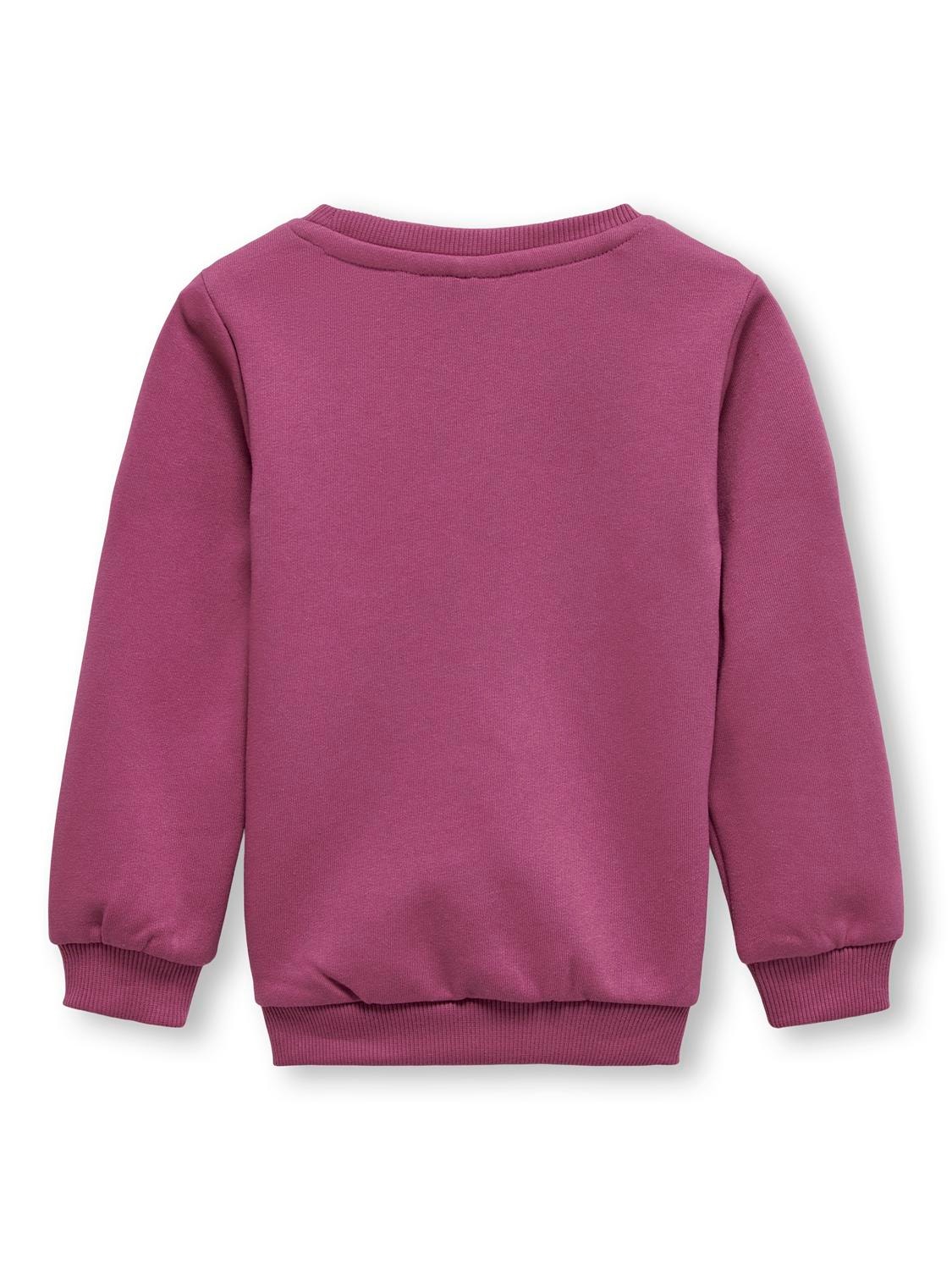 ONLY Mini sweatshirt med frontprint -Red Violet - 15303309