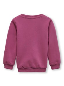 ONLY Mini sweatshirt med frontprint -Red Violet - 15303309