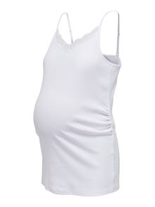 ONLY Mama long singlet top -White - 15303324