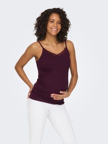 ONLY Mama long singlet top -Winetasting - 15303324