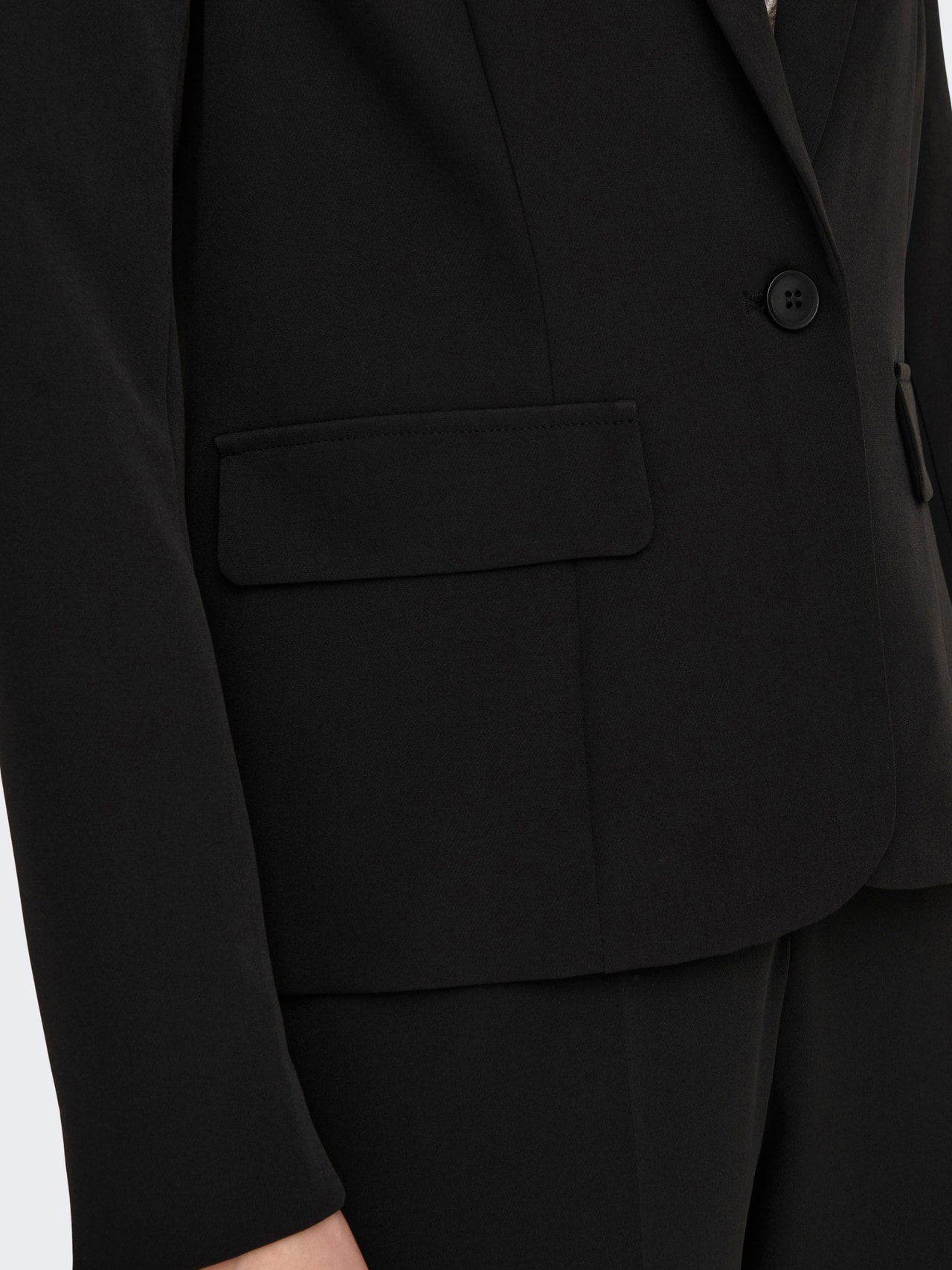 ONLY Blazers Corte regular Cuello invertido -Black - 15303336