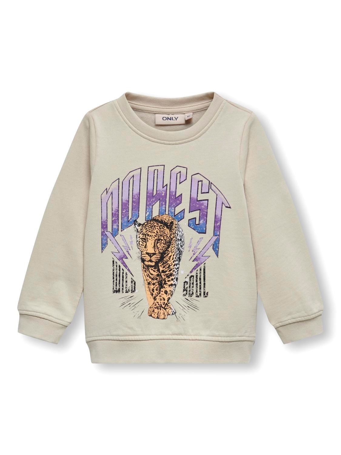 ONLY Normal passform O-ringning Sweatshirt -Pumice Stone - 15303364