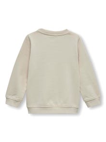 ONLY Mini sweatshirt med print -Pumice Stone - 15303364