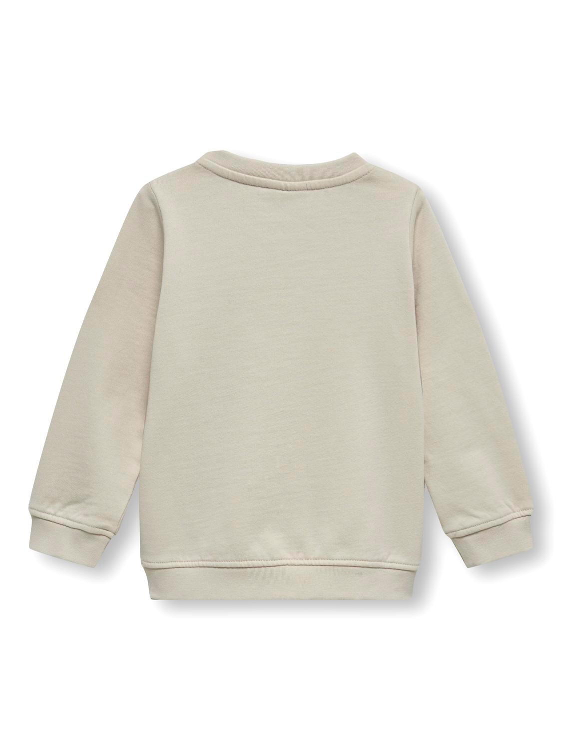 ONLY Mini sweatshirt with print -Pumice Stone - 15303364