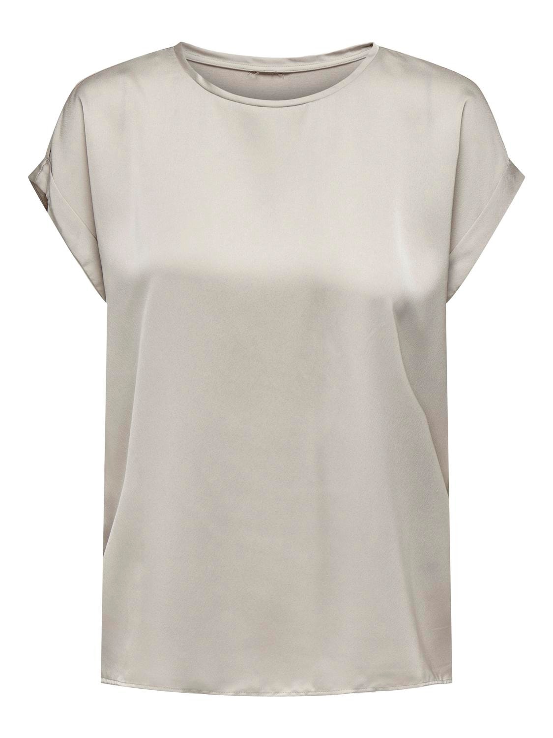 ONLY Tops Corte regular Cuello redondo Puños doblados -Dove - 15303413