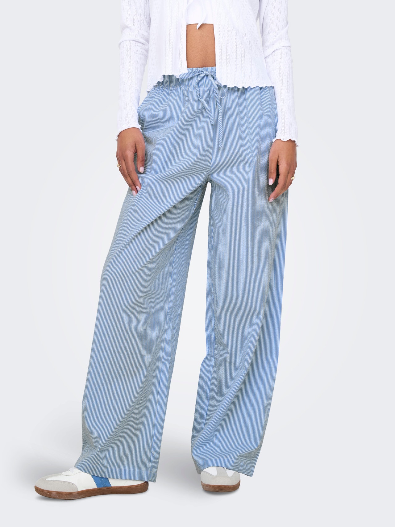 ONLY Tavapärane lõige Püksid -Cloud Dancer - 15303418