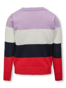 ONLY O-neck christmas knitted pullover -Lavendula - 15303529