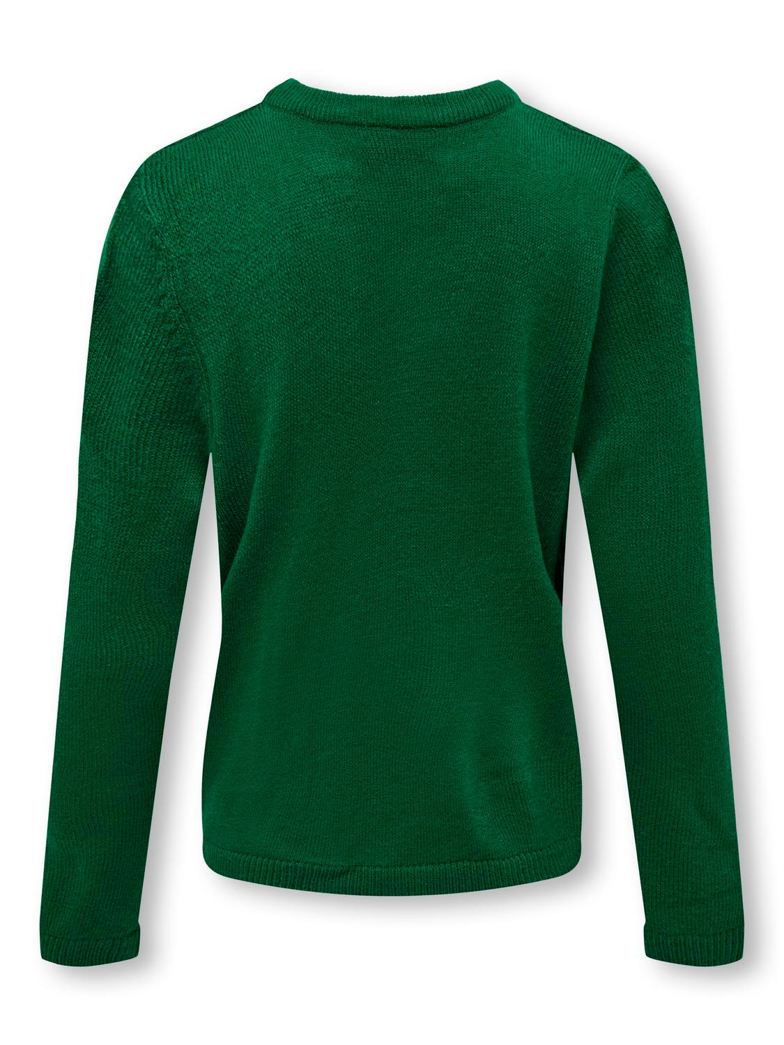 ONLY Krój regularny Okrągły dekolt Sweter -Green Jacket - 15303553