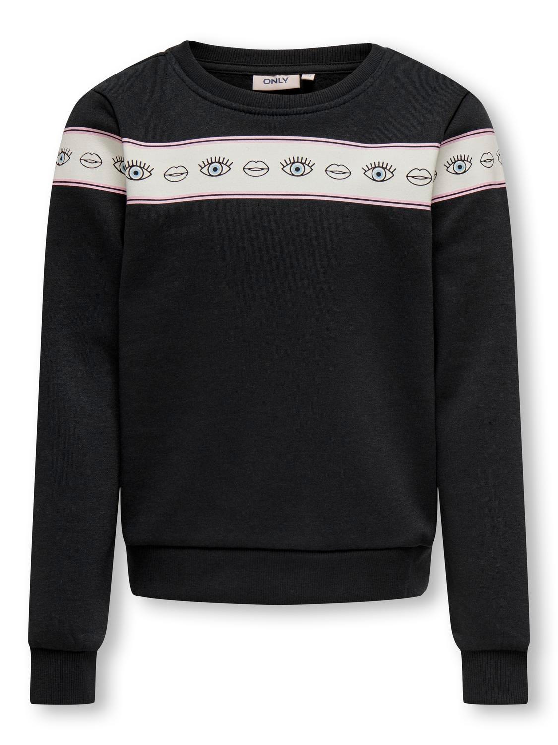 ONLY O-neck sweatshirt -Black - 15303568