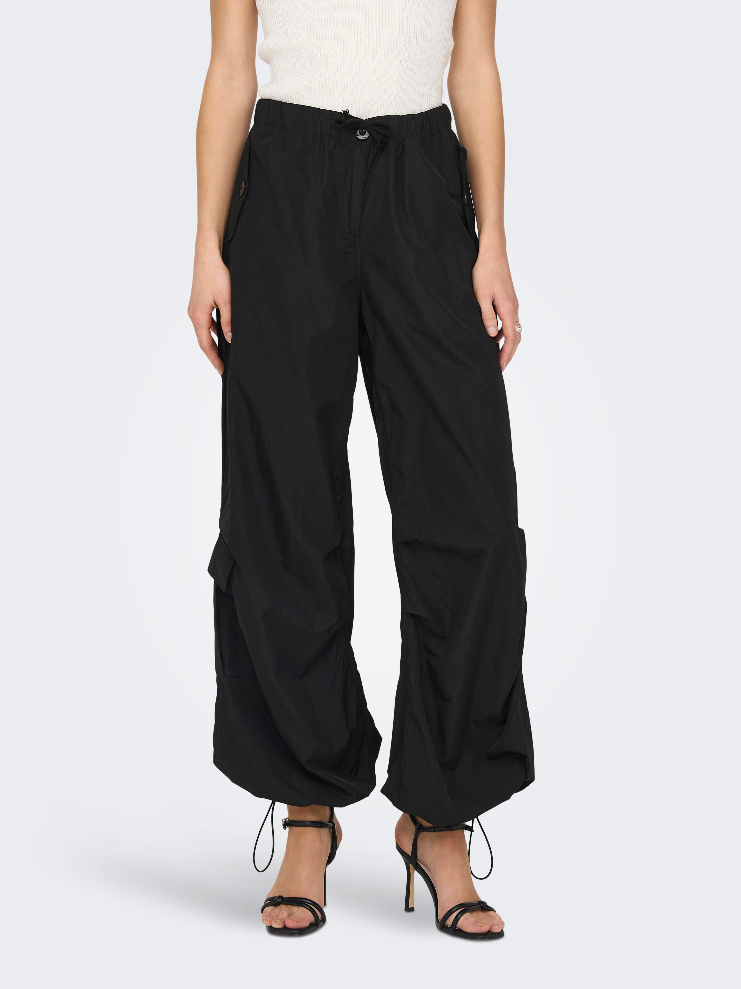 Black loose store pants