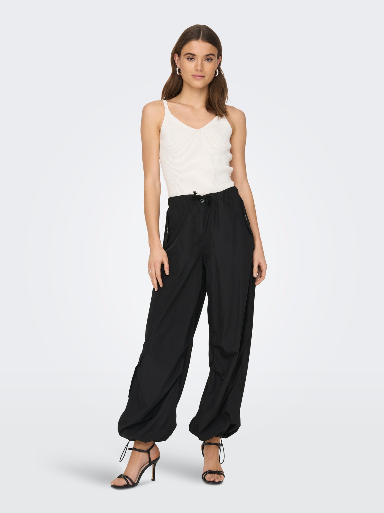 ONLY Pantalons de survêtement Loose Fit Taille classique -Black - 15303592