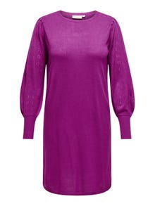 ONLY Locker geschnitten Rundhals Langes Kleid -Purple Wine - 15303651