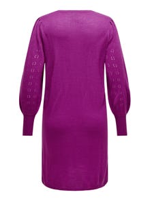 ONLY Locker geschnitten Rundhals Langes Kleid -Purple Wine - 15303651
