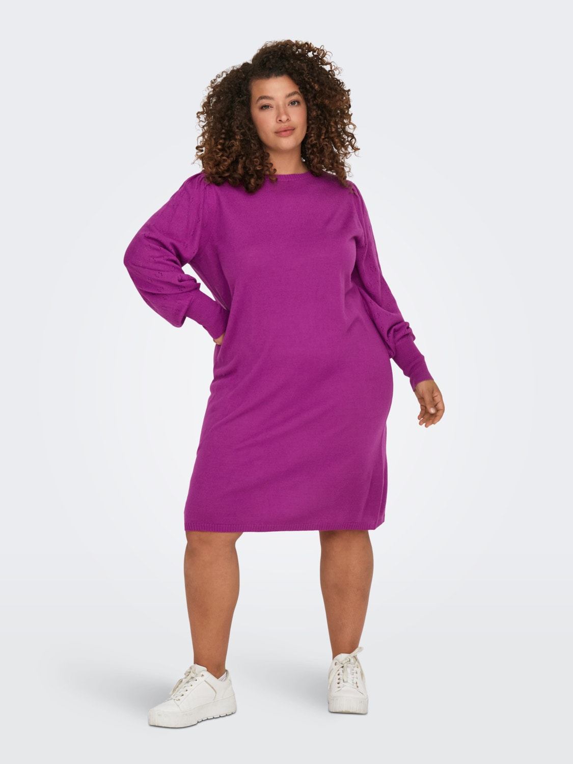 ONLY Loose fit O-hals Lang kjole -Purple Wine - 15303651