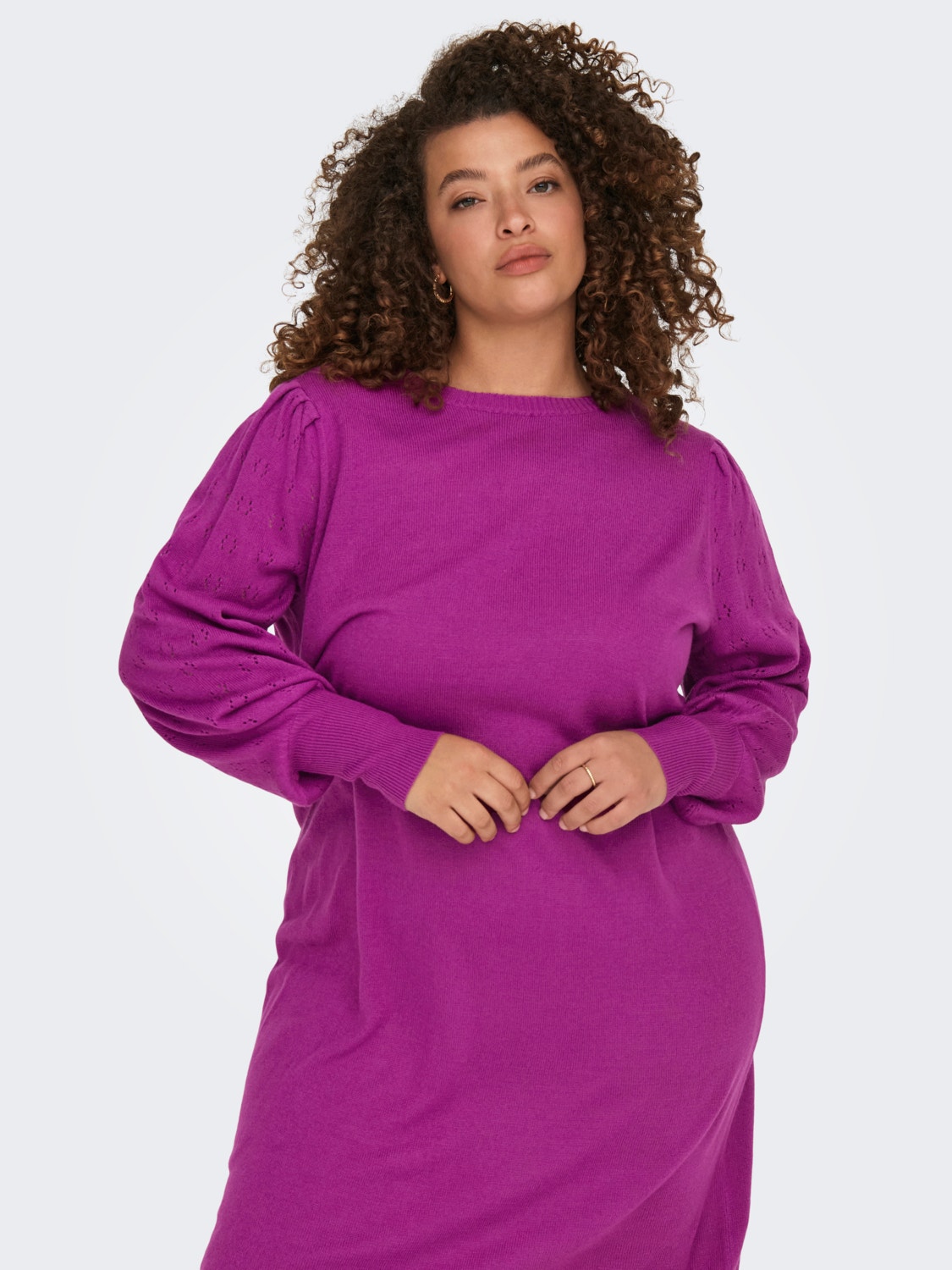 ONLY Loose fit O-hals Lang kjole -Purple Wine - 15303651