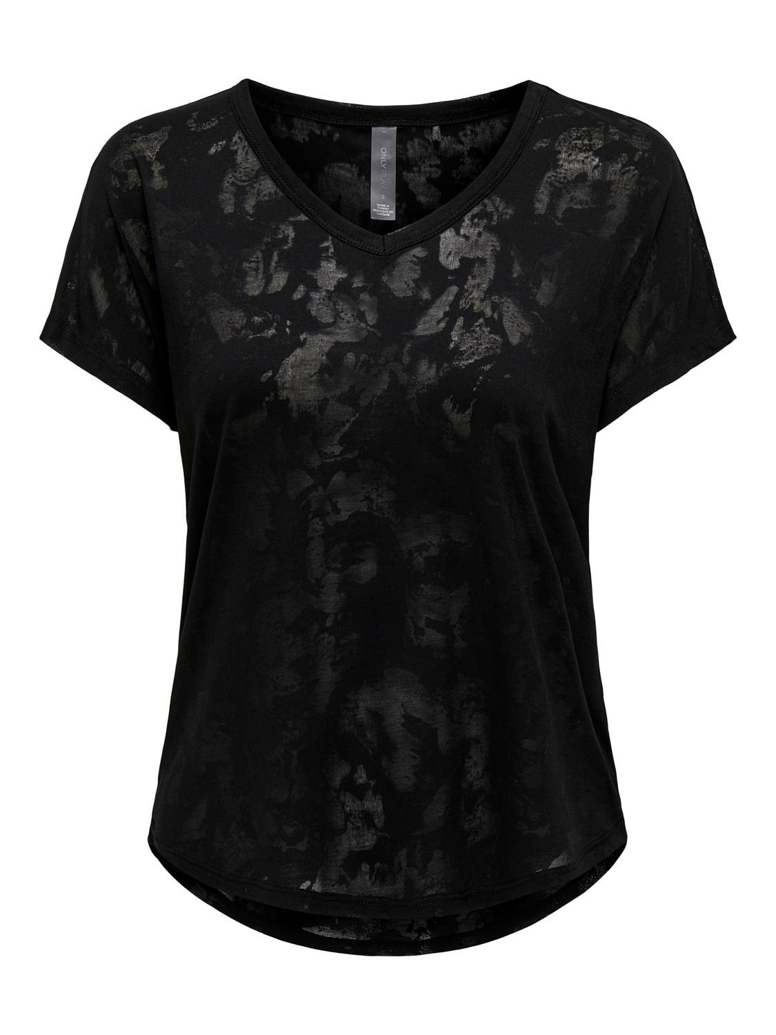 ONLY Normal geschnitten Rundhals T-Shirt -Black - 15303655