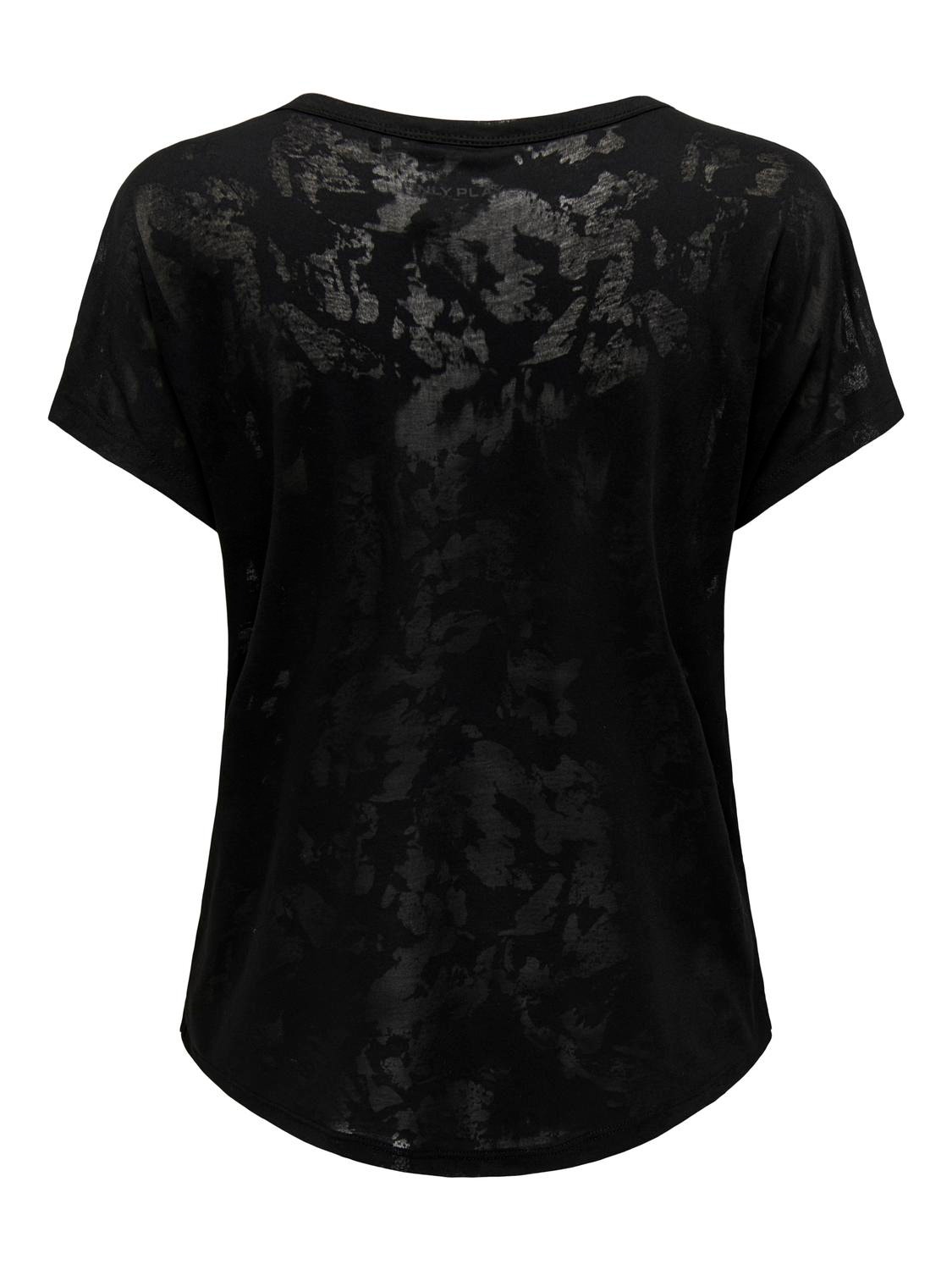 ONLY Normal geschnitten Rundhals T-Shirt -Black - 15303655