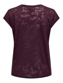 ONLY Short sleeve training top -Windsor Wine - 15303655
