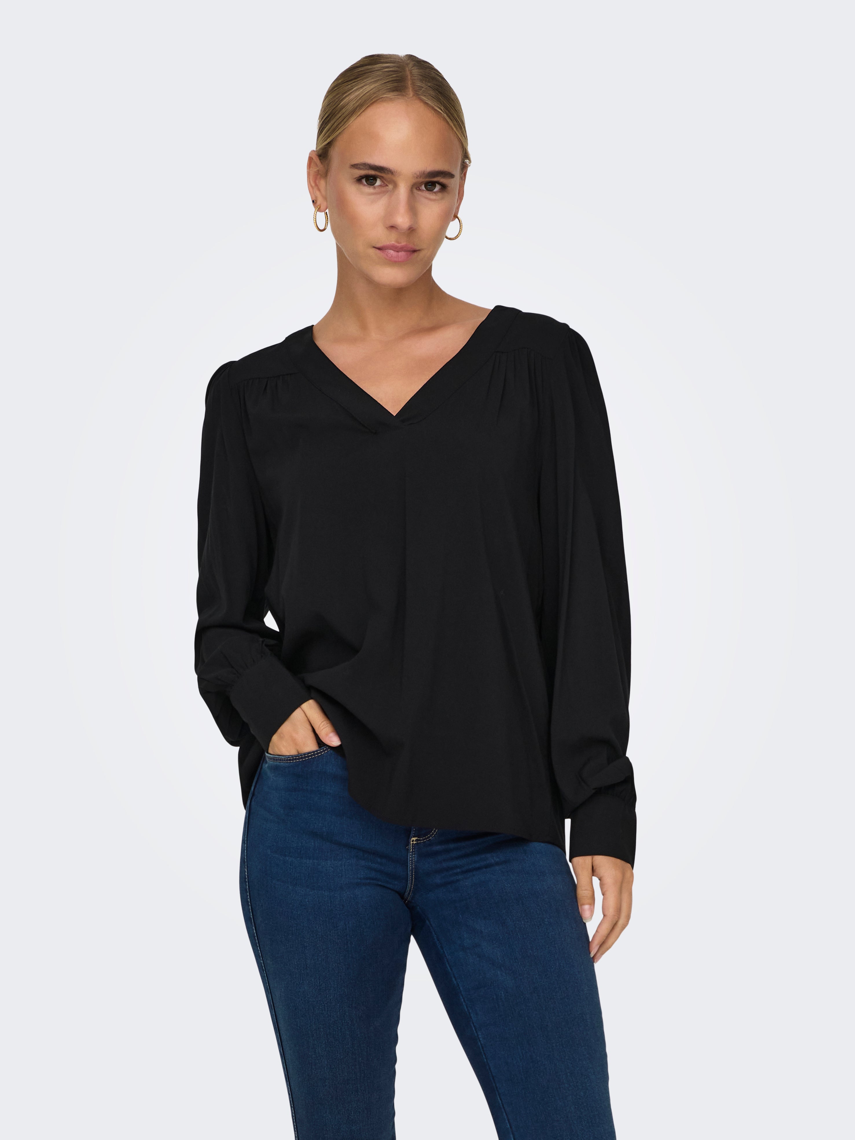 Regular Fit V-Neck Top