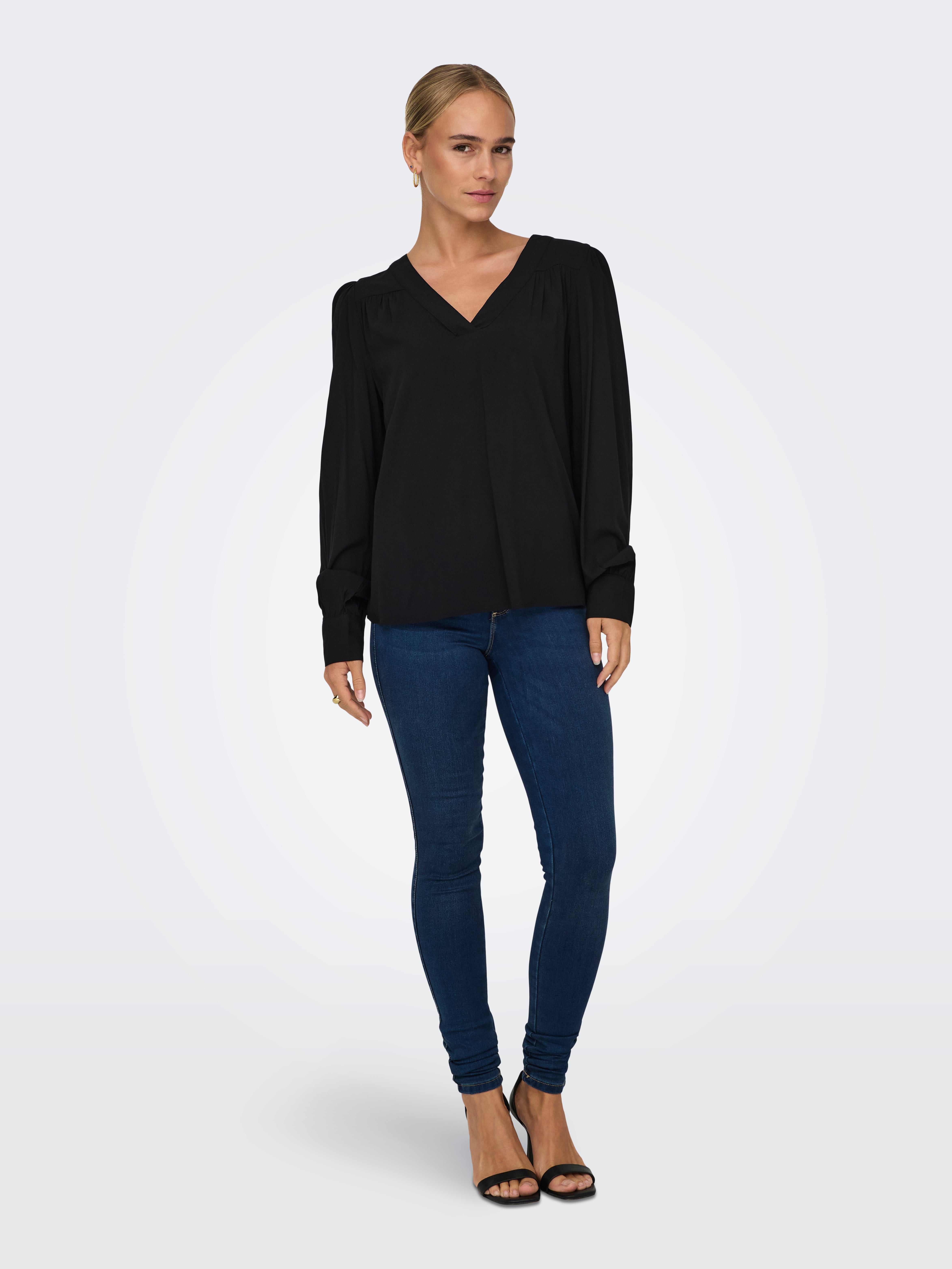 Regular Fit V-Neck Top