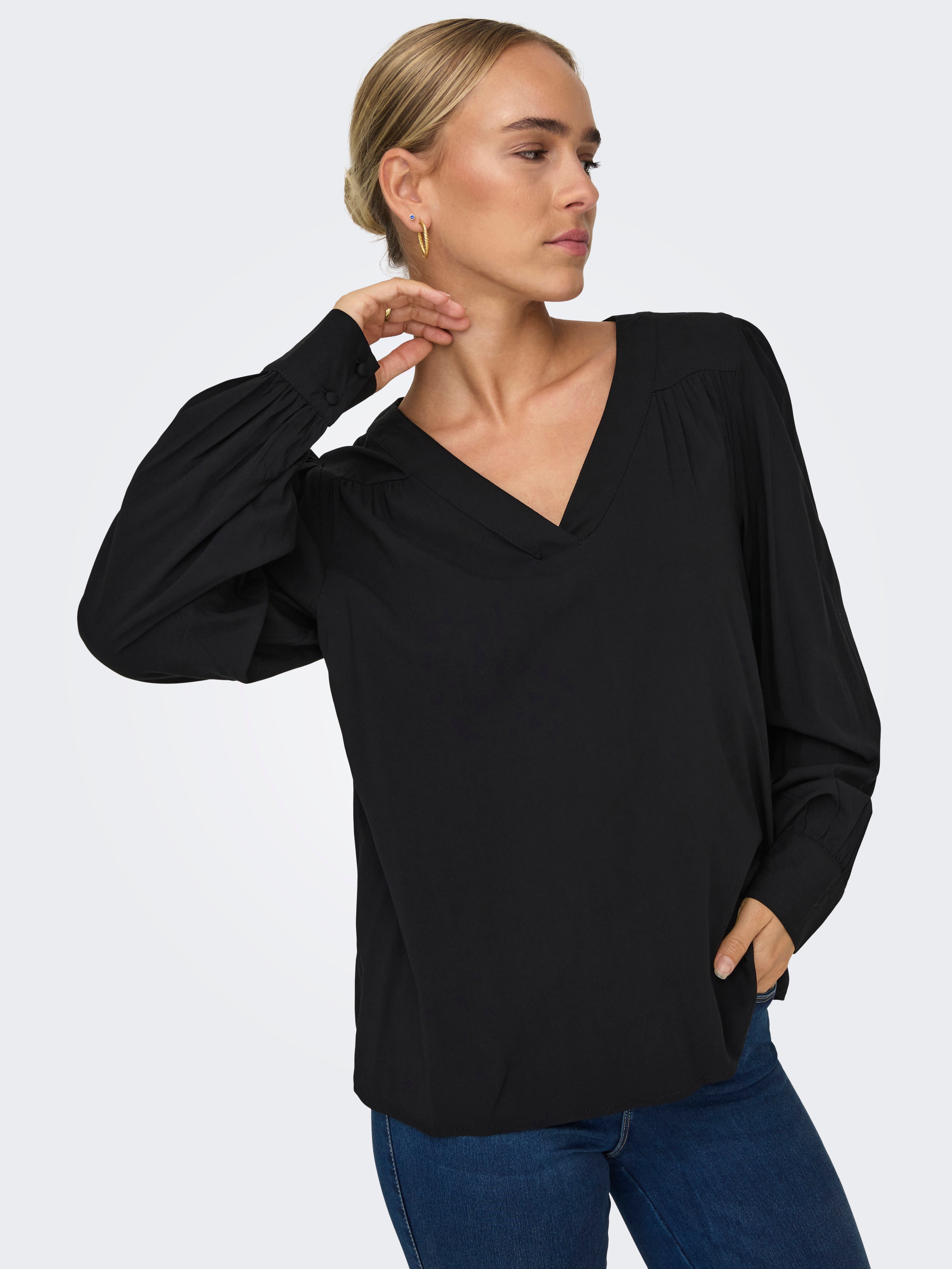 Regular Fit V-Neck Top