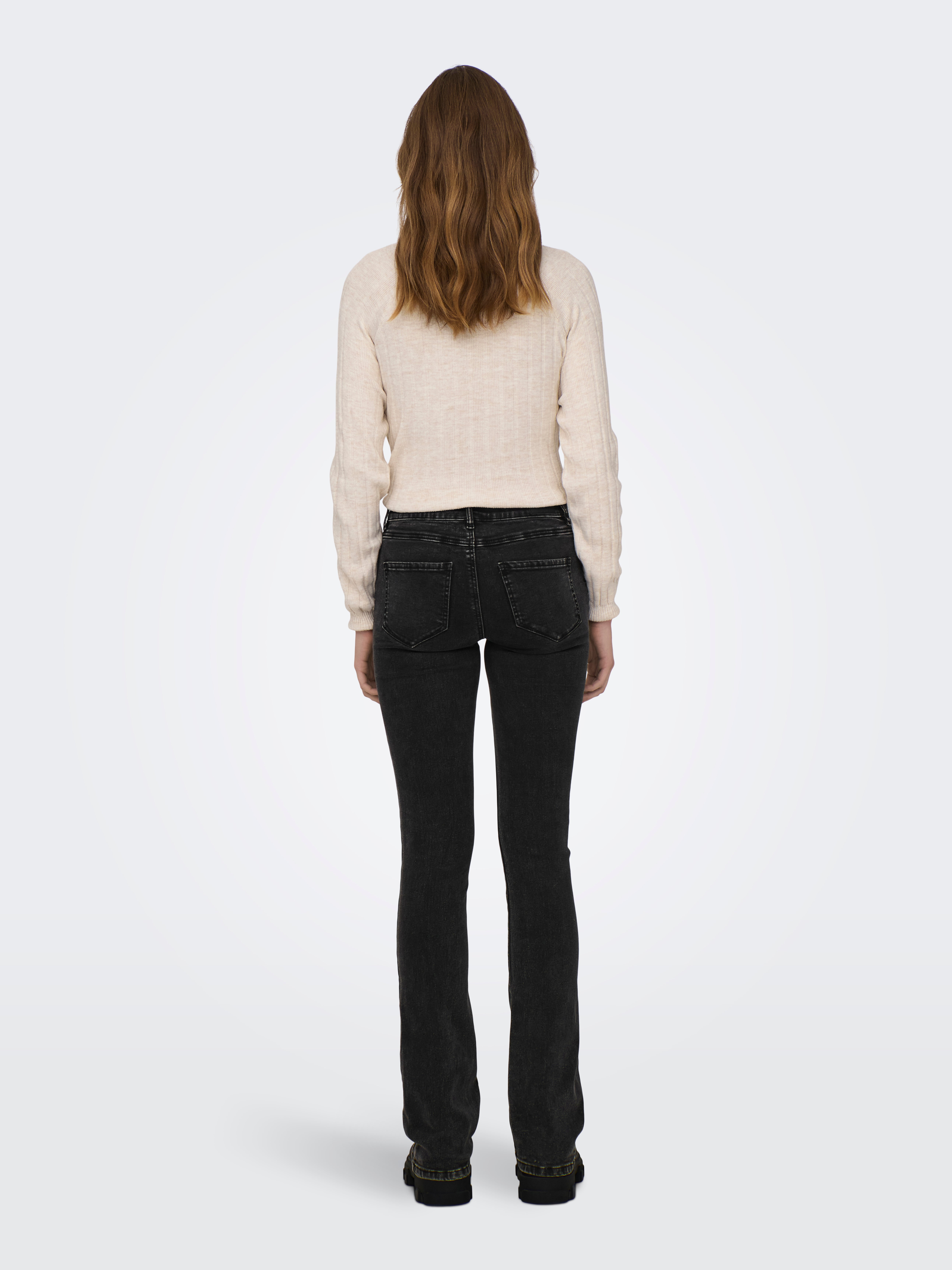 ONLROSE Mittlere Taille Ausgestellt Jeans | Schwarz | ONLY® 