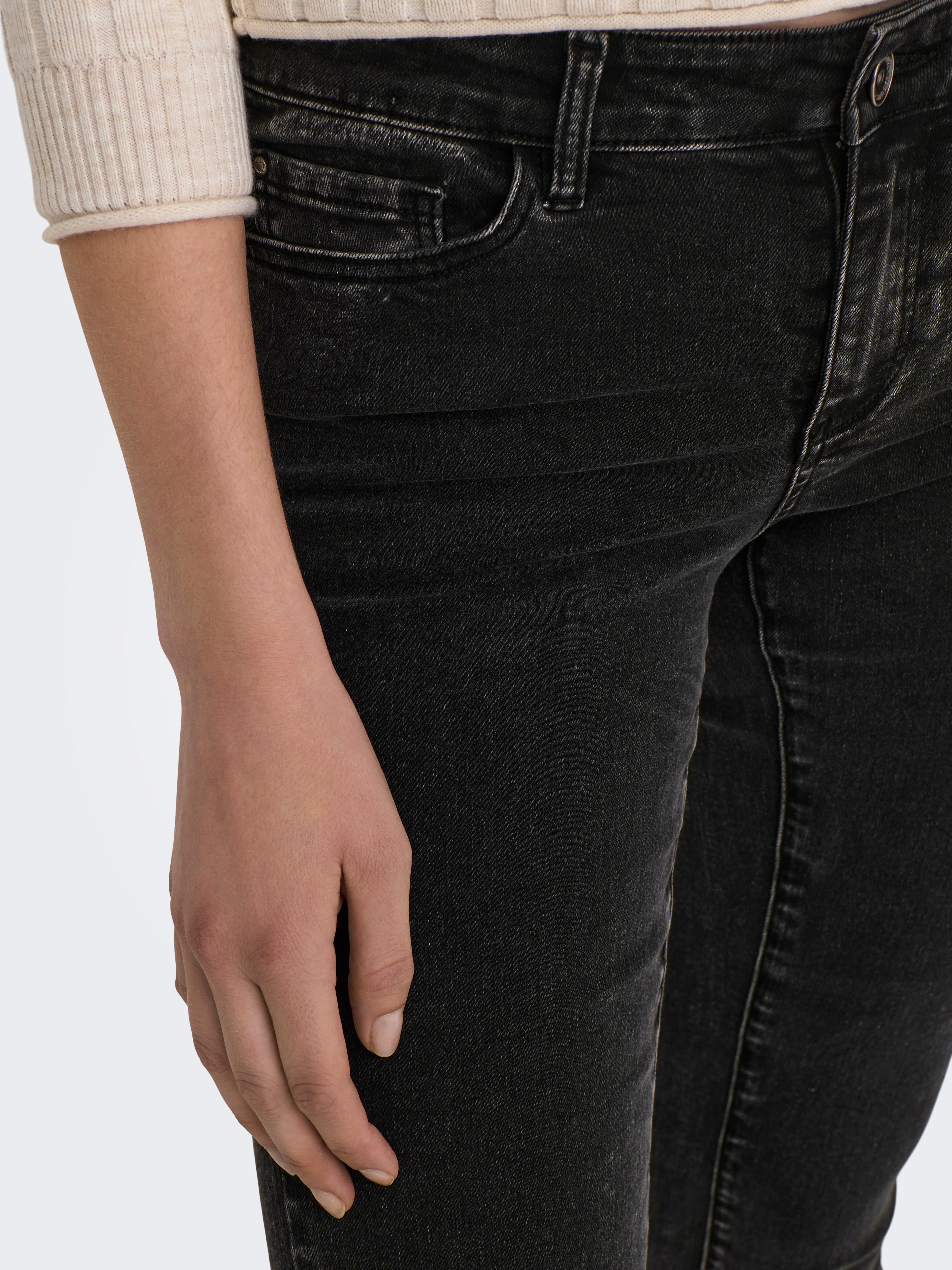 ONLROSE Mittlere Taille Ausgestellt Jeans | Schwarz | ONLY® 