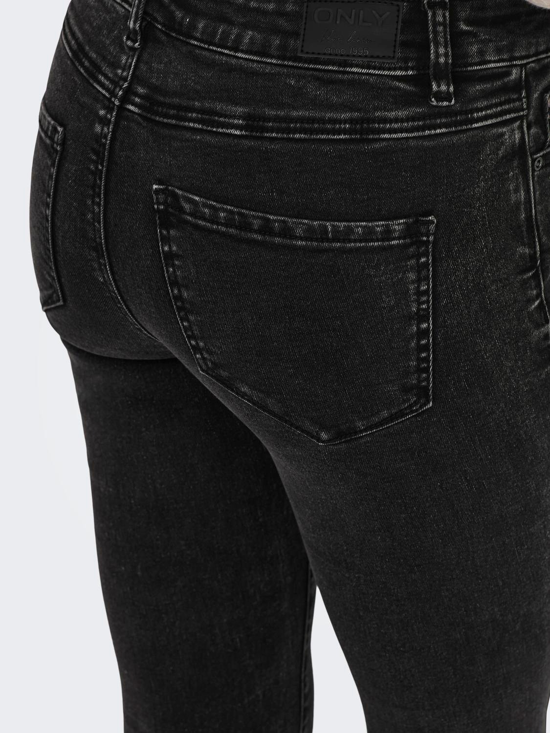 ONLY ONLRose Regular Waist Flared Jeans -Washed Black - 15303753