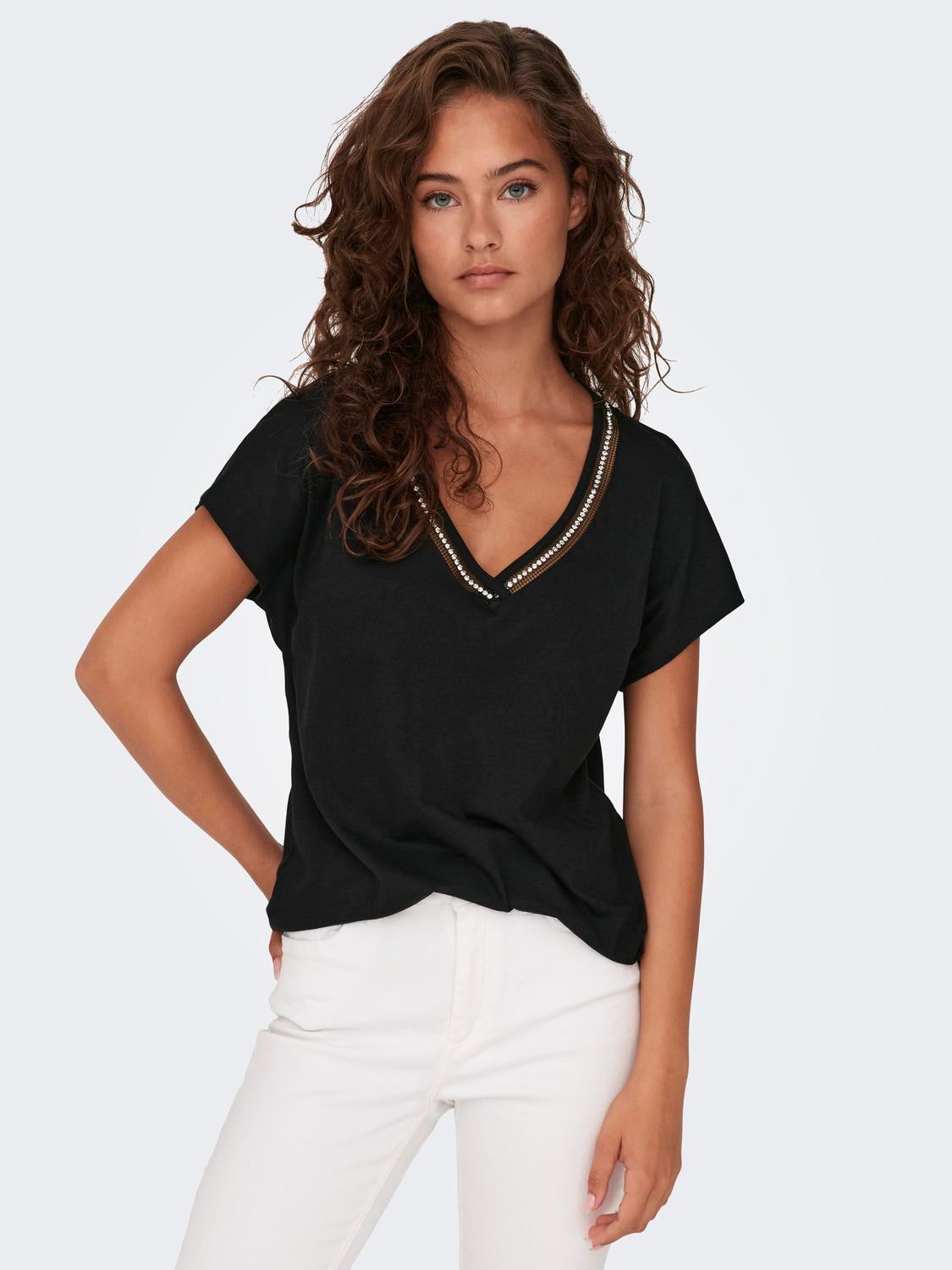 Top v hals dames hot sale