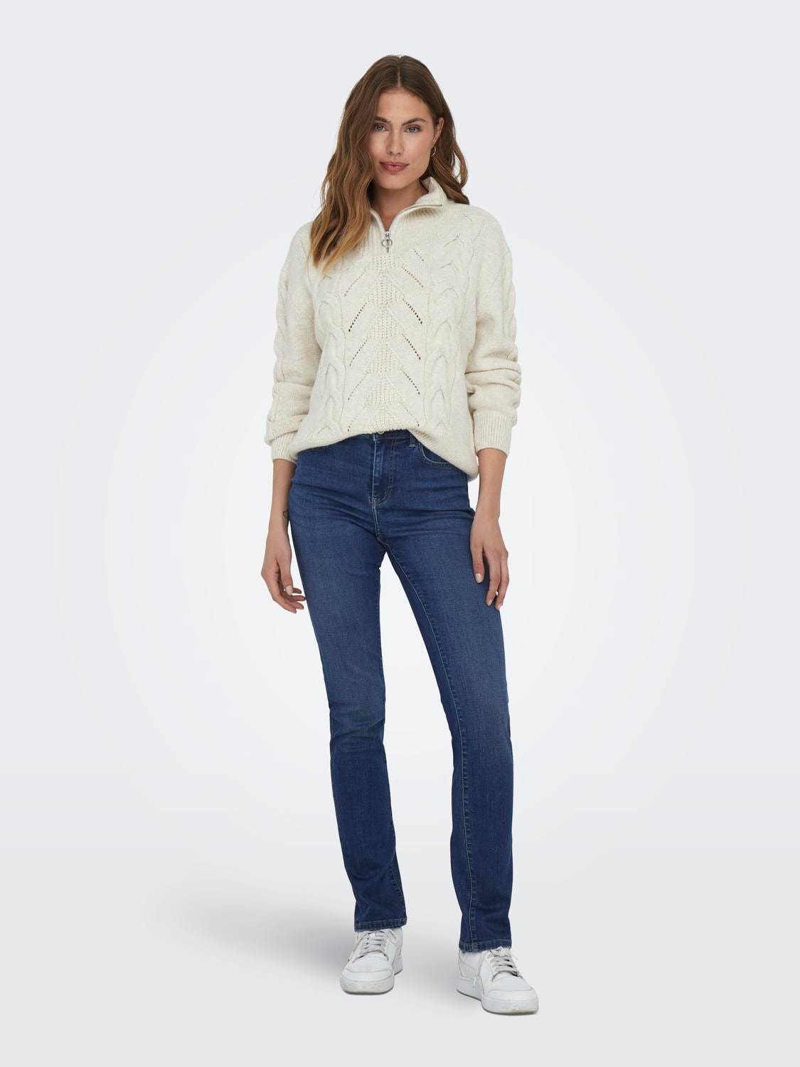 ONLY Slim Fit Mittlere Taille Jeans -Medium Blue Denim - 15303828