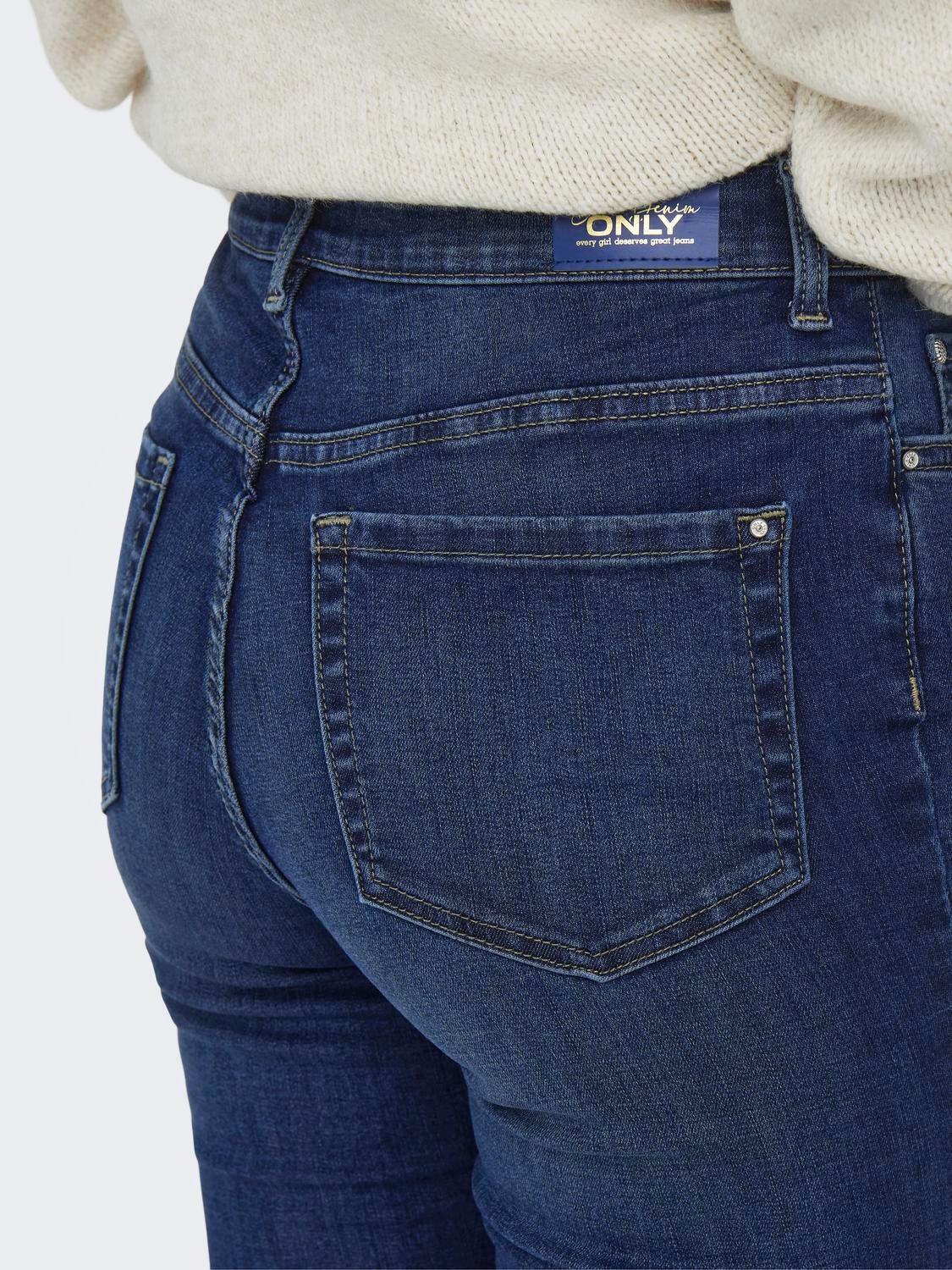 ONLY Slim fit Mid waist Jeans -Medium Blue Denim - 15303828
