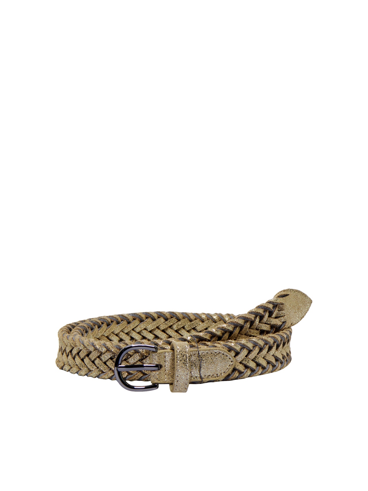 ONLY Braided leather belt -Gold Colour - 15303915