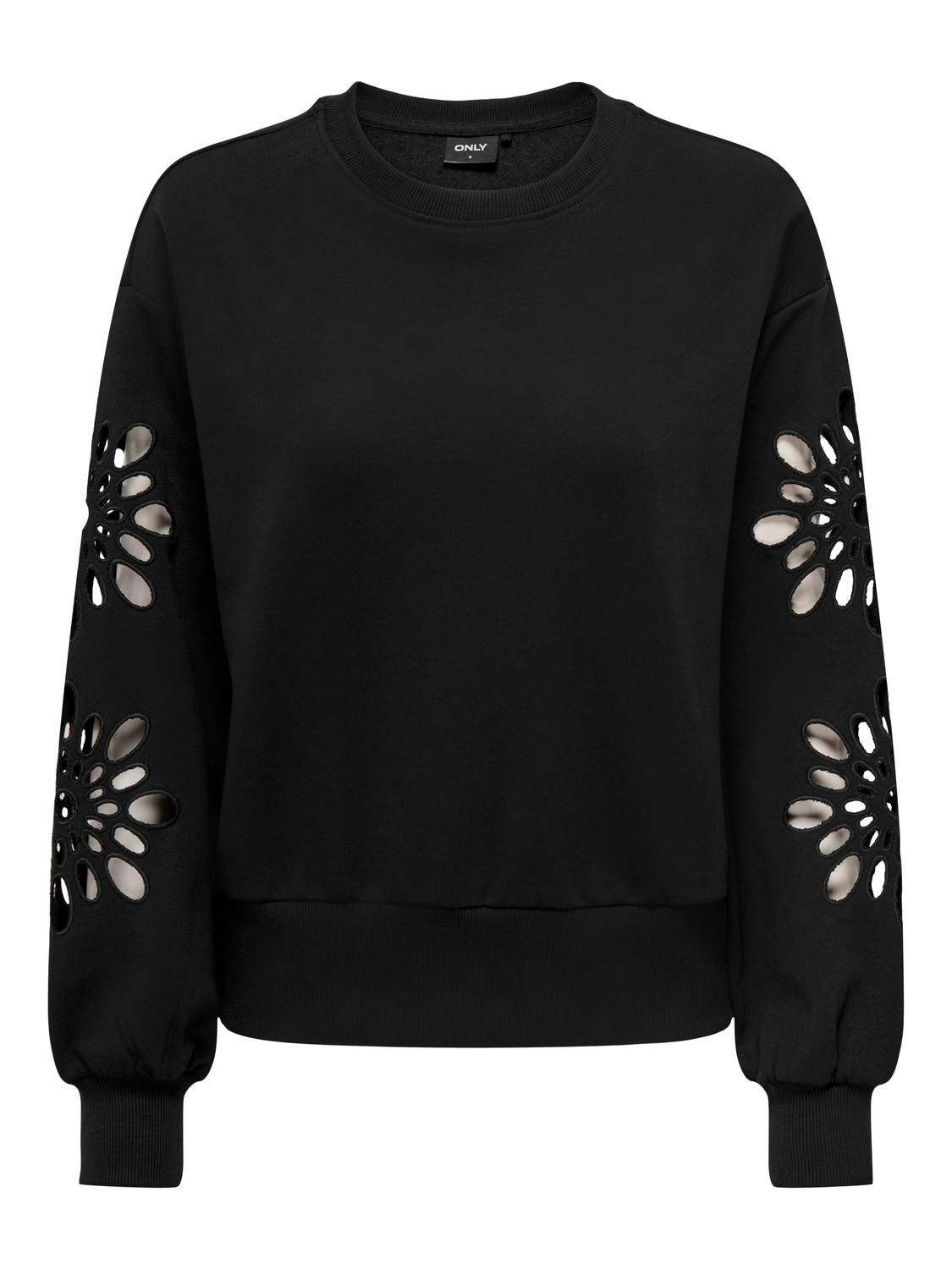 ONLY o-neck sweatshirt -Black - 15303920