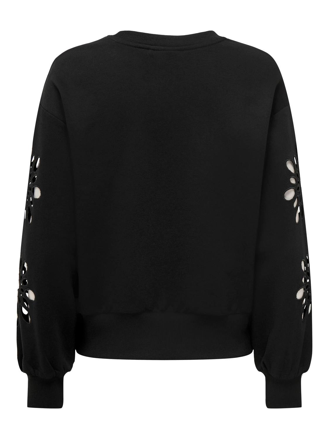 ONLY o-neck sweatshirt -Black - 15303920