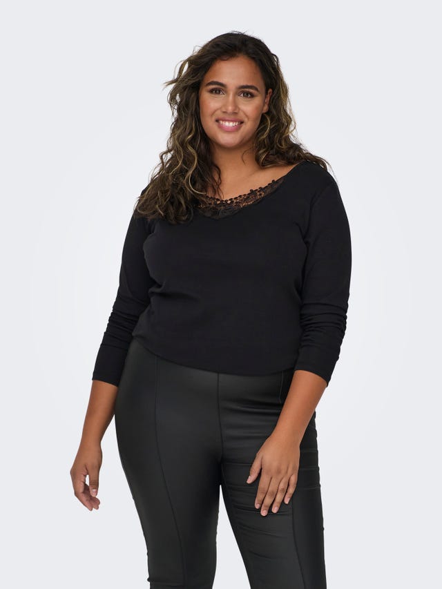 ONLY Curvy top with lace - 15303935