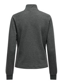 ONLY Normal geschnitten Hoch geschlossen Sweatshirt -Dark Grey Melange - 15303953