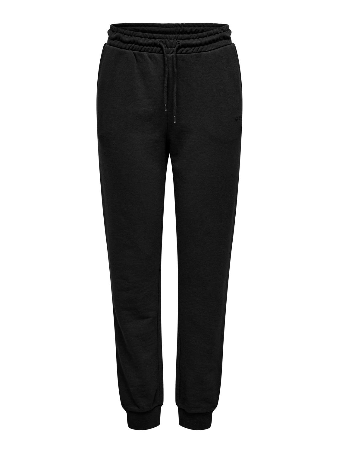 ONLY Slim Fit Mid waist Elasticated hems Trousers -Black - 15303954