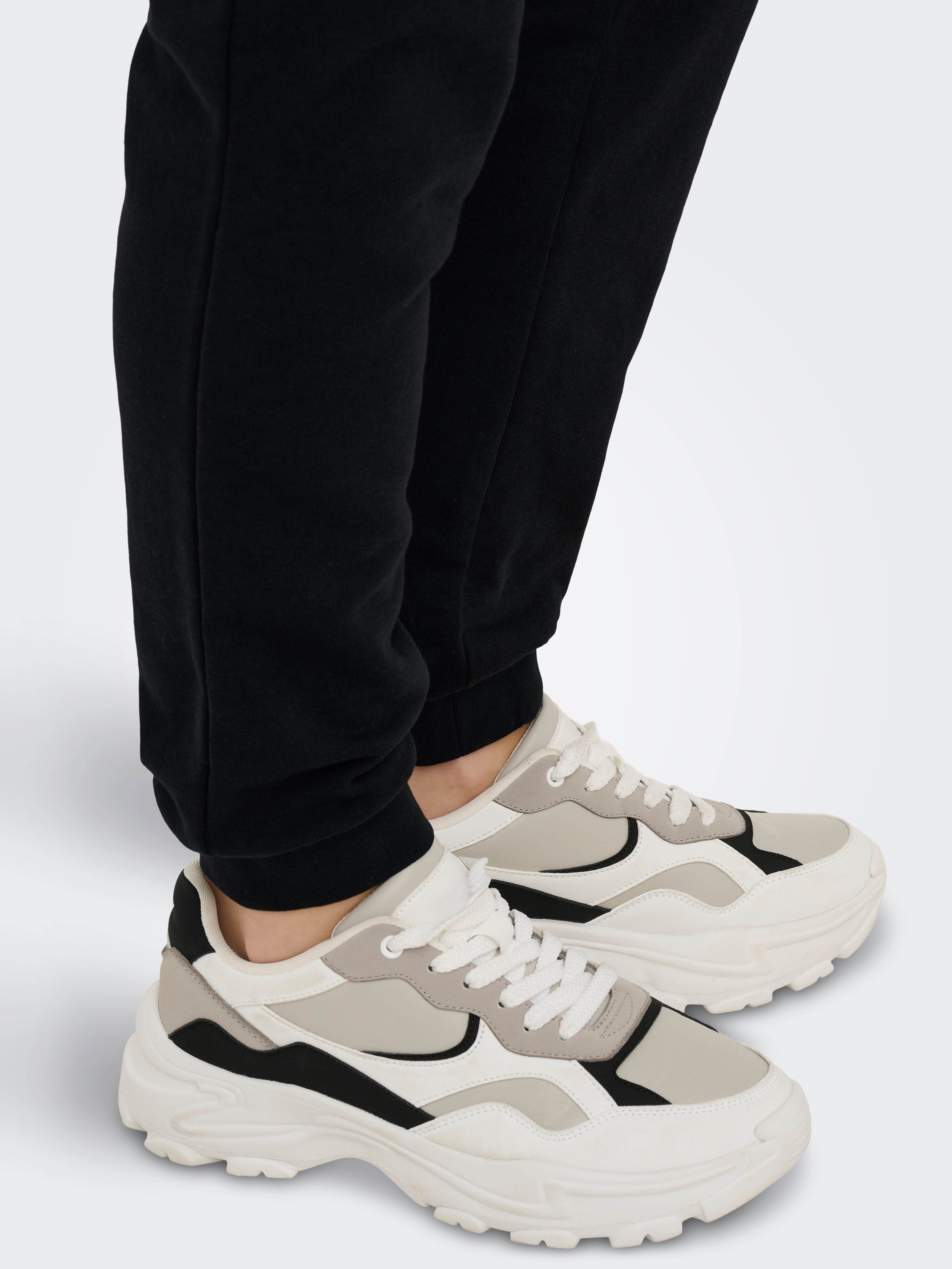 Luigi Morini Katoenen heren broek met elastische band zwart
