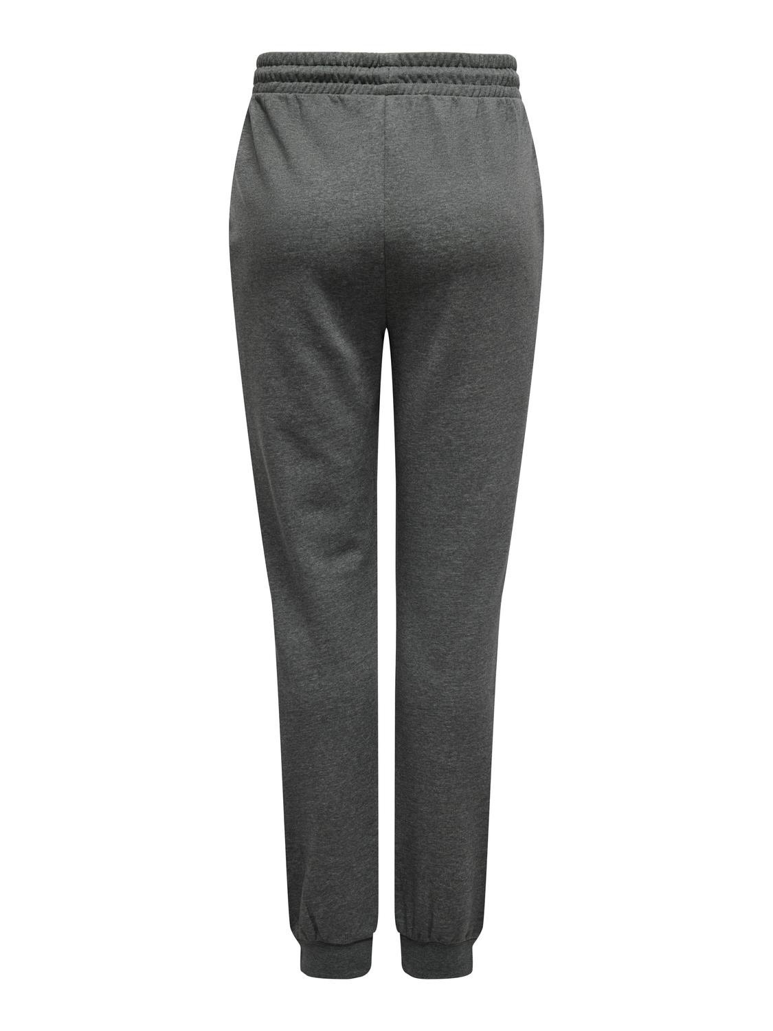ONLY Slim Fit Mittlere Taille Gummizug Hose -Dark Grey Melange - 15303954