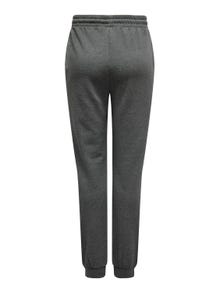ONLY Slim Fit Mittlere Taille Gummizug Hose -Dark Grey Melange - 15303954