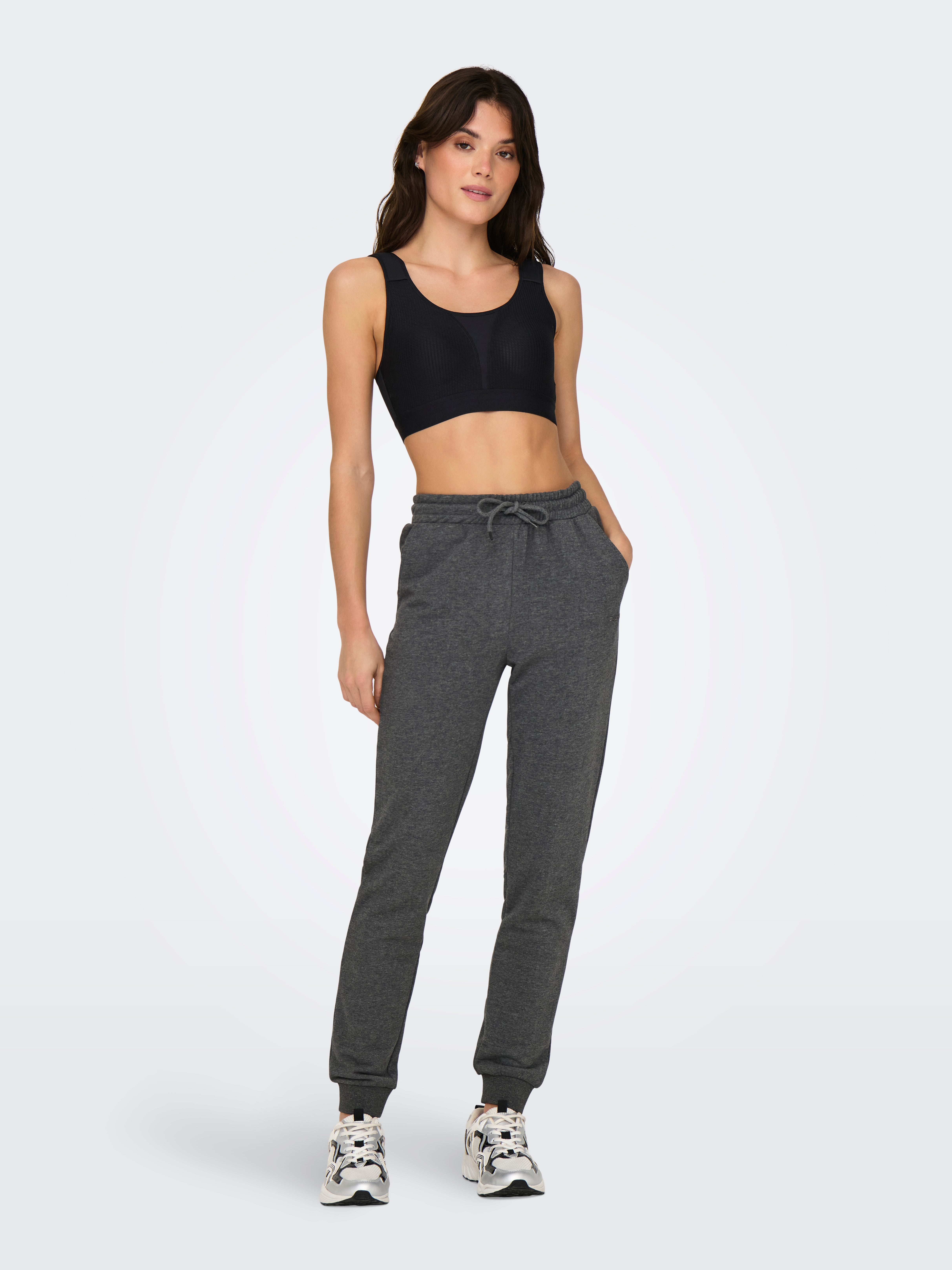 ONPMELINA Mittlere Taille Slim Fit Hose | Dunkelgrau | ONLY®