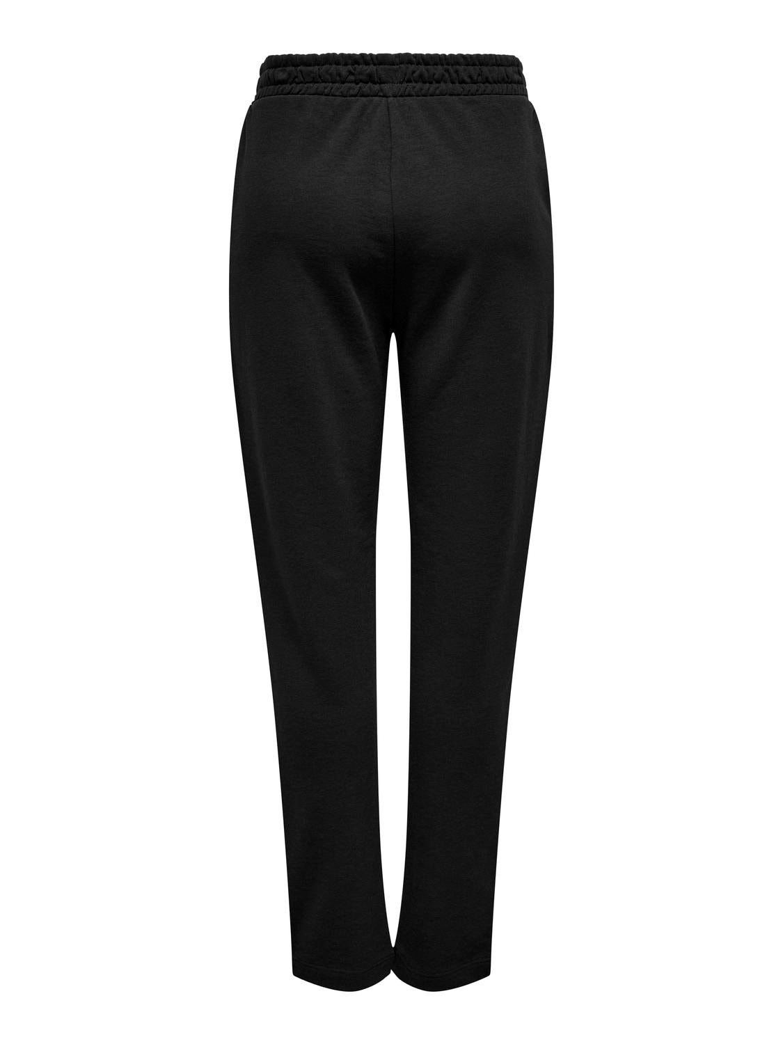 ONLY Pantalones de chándal Corte slim Cintura media -Black - 15303956