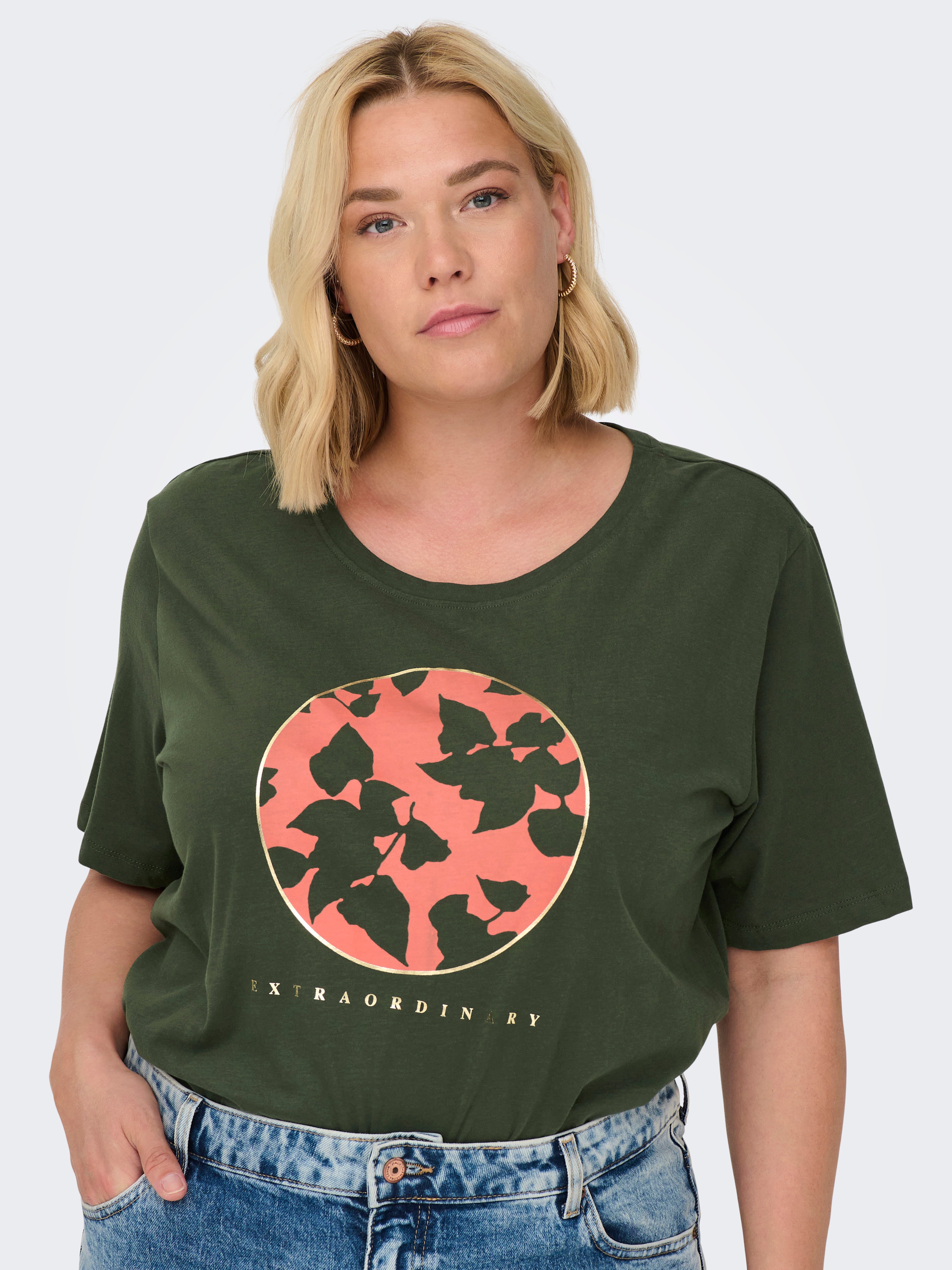 | Regular O-Neck ONLY® Green | Fit Dark T-Shirt