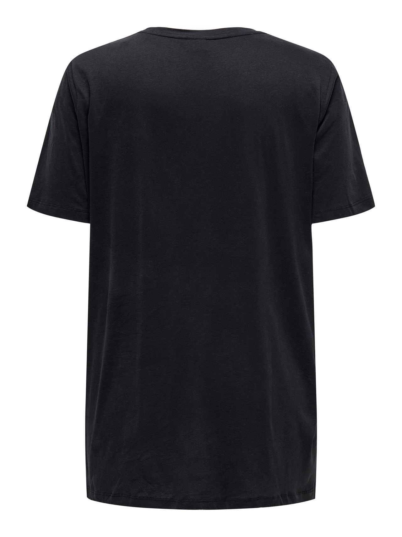 ONLY Camisetas Corte regular Cuello redondo -Black - 15303980