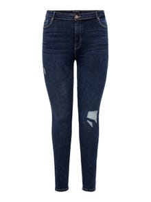 ONLY Jeans Skinny Fit Taille haute -Dark Blue Denim - 15303993