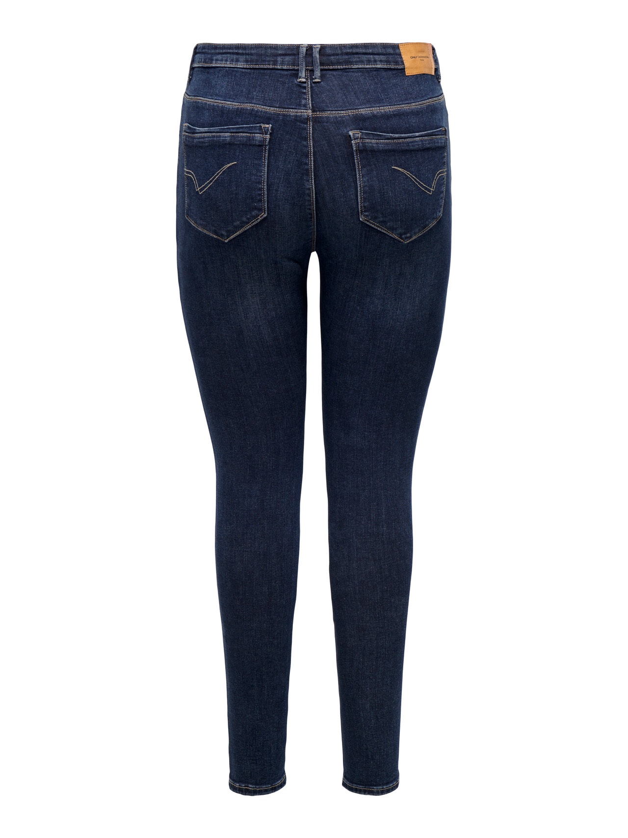 ONLY CARLAOLA LIFE High Waist SKinny DEStroyed Jeans -Dark Blue Denim - 15303993