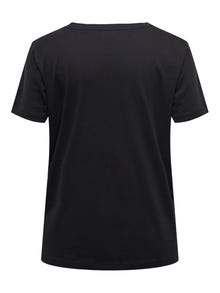 ONLY curvy o-neck t-shirt -Black - 15304005