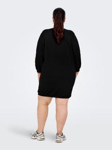 ONLY Curvy sweat kjole -Black - 15304011