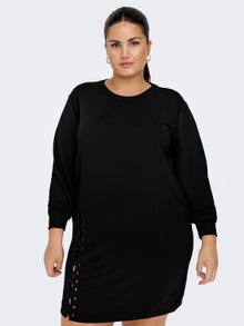 ONLY Regular Fit Round Neck Midi dress -Black - 15304011