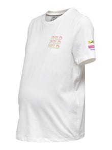 ONLY Mama printed t-shirt -Cloud Dancer - 15304015